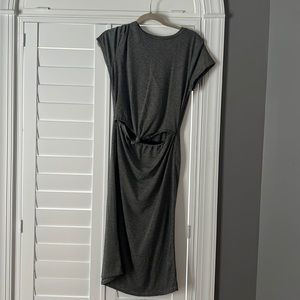 Black and grey twist front cut out dress.